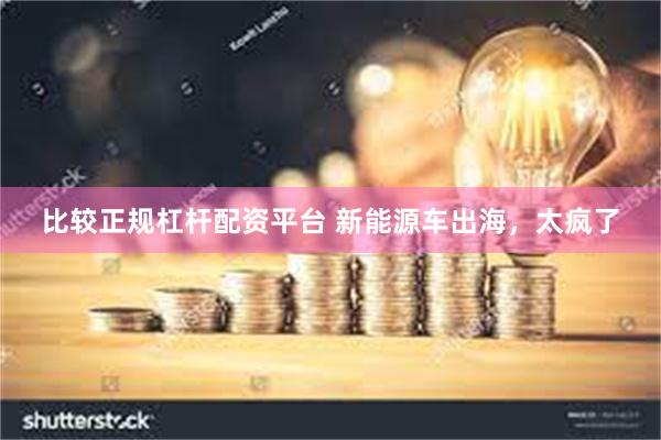 比较正规杠杆配资平台 新能源车出海，太疯了