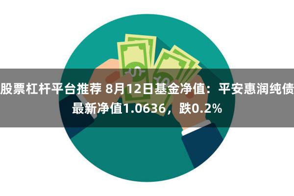 股票杠杆平台推荐 8月12日基金净值：平安惠润纯债最新净值1.0636，跌0.2%